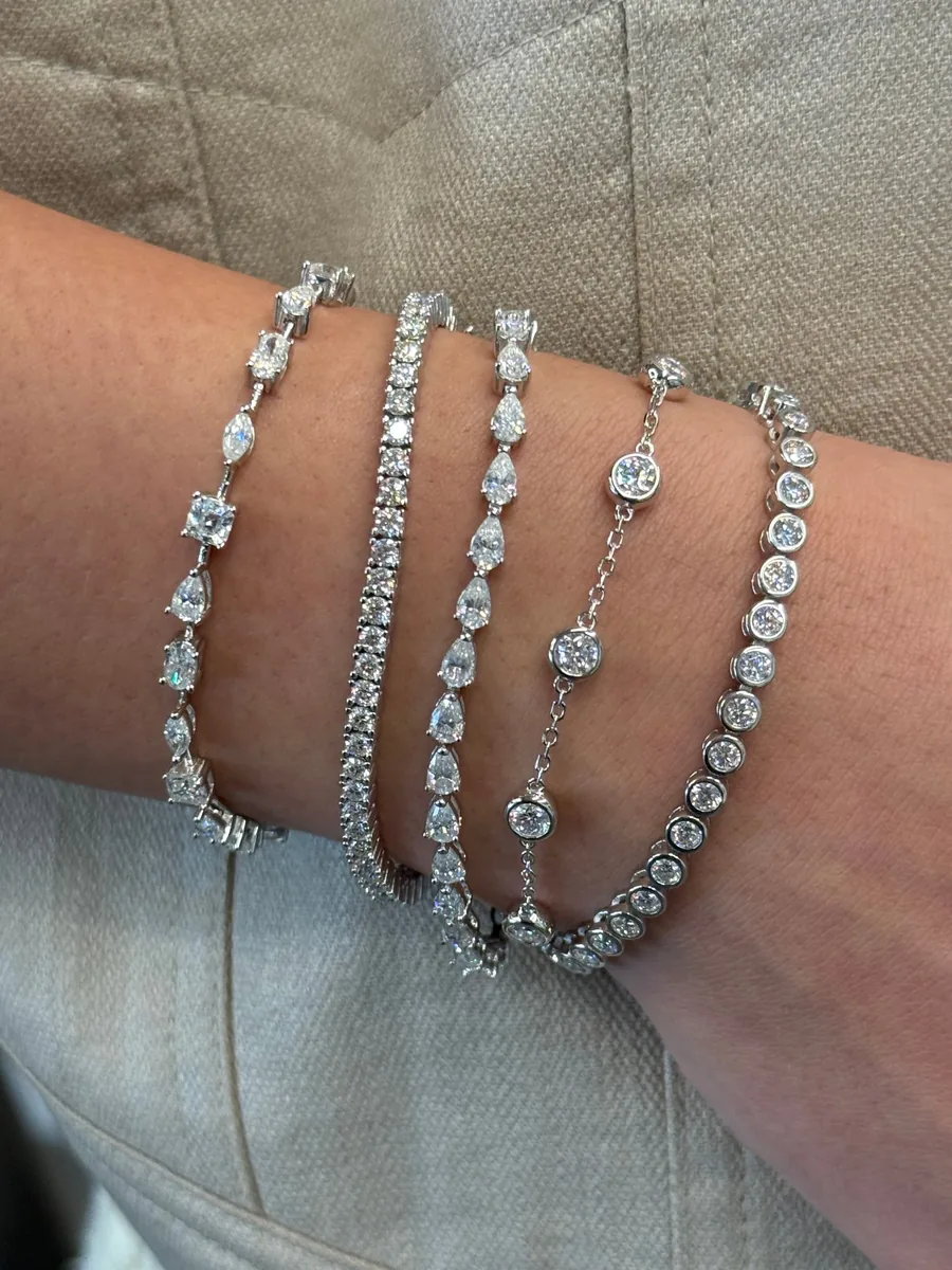 2.4CT Bezel Bracelet worn