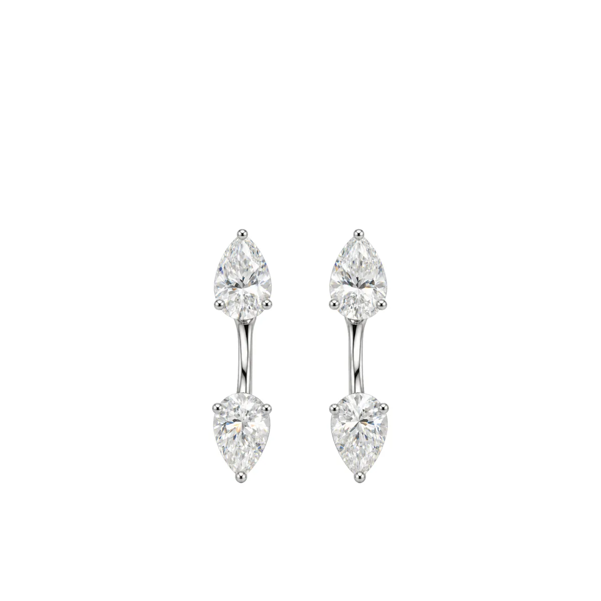 2-in-1 Pear Cut Earrings