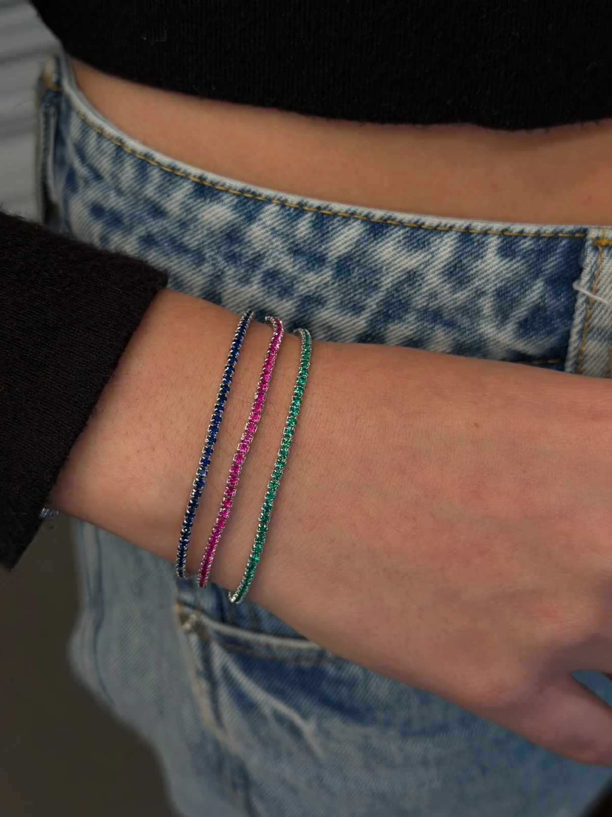 2mm Color Tennis Bracelet worn