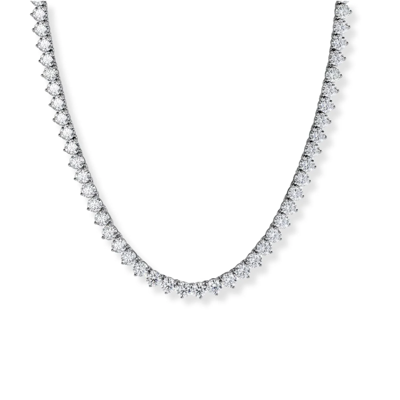 3-Prong Tennis Necklace