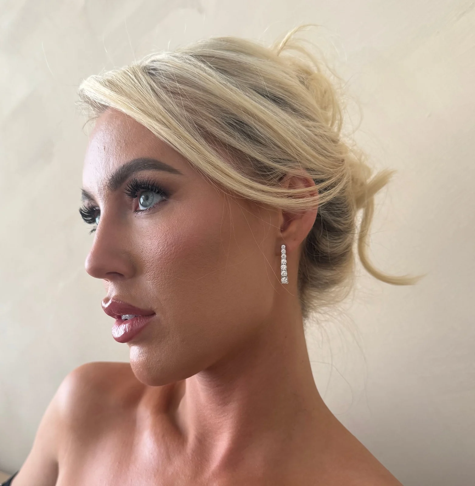 3cttw Drop Earrings worn