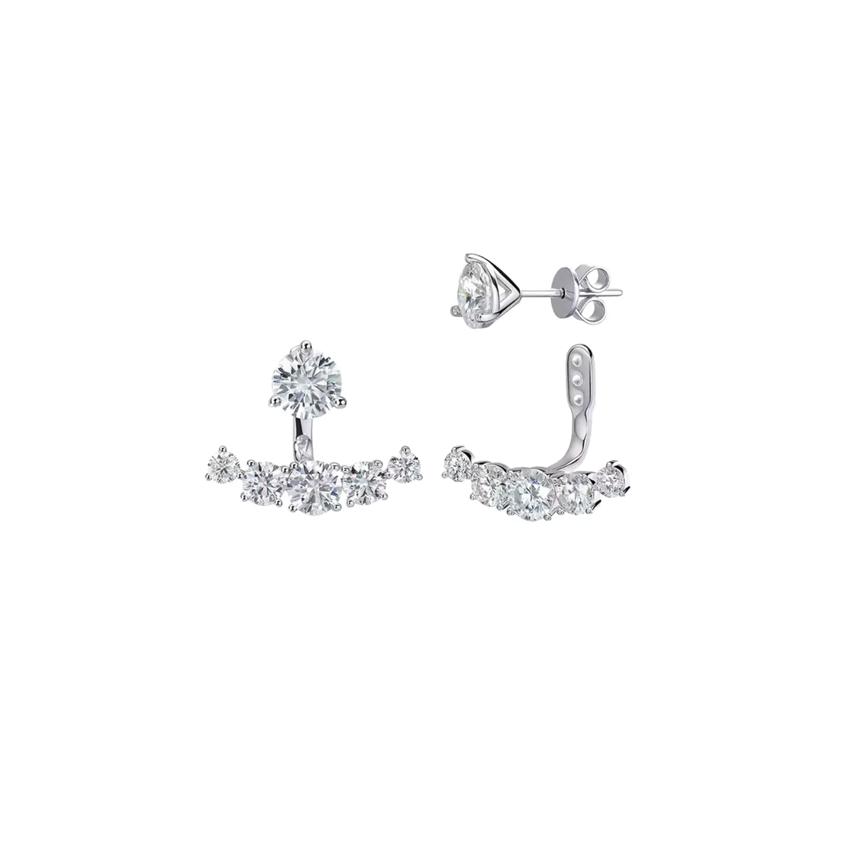 4.6cttw Convertible Stud Earrings