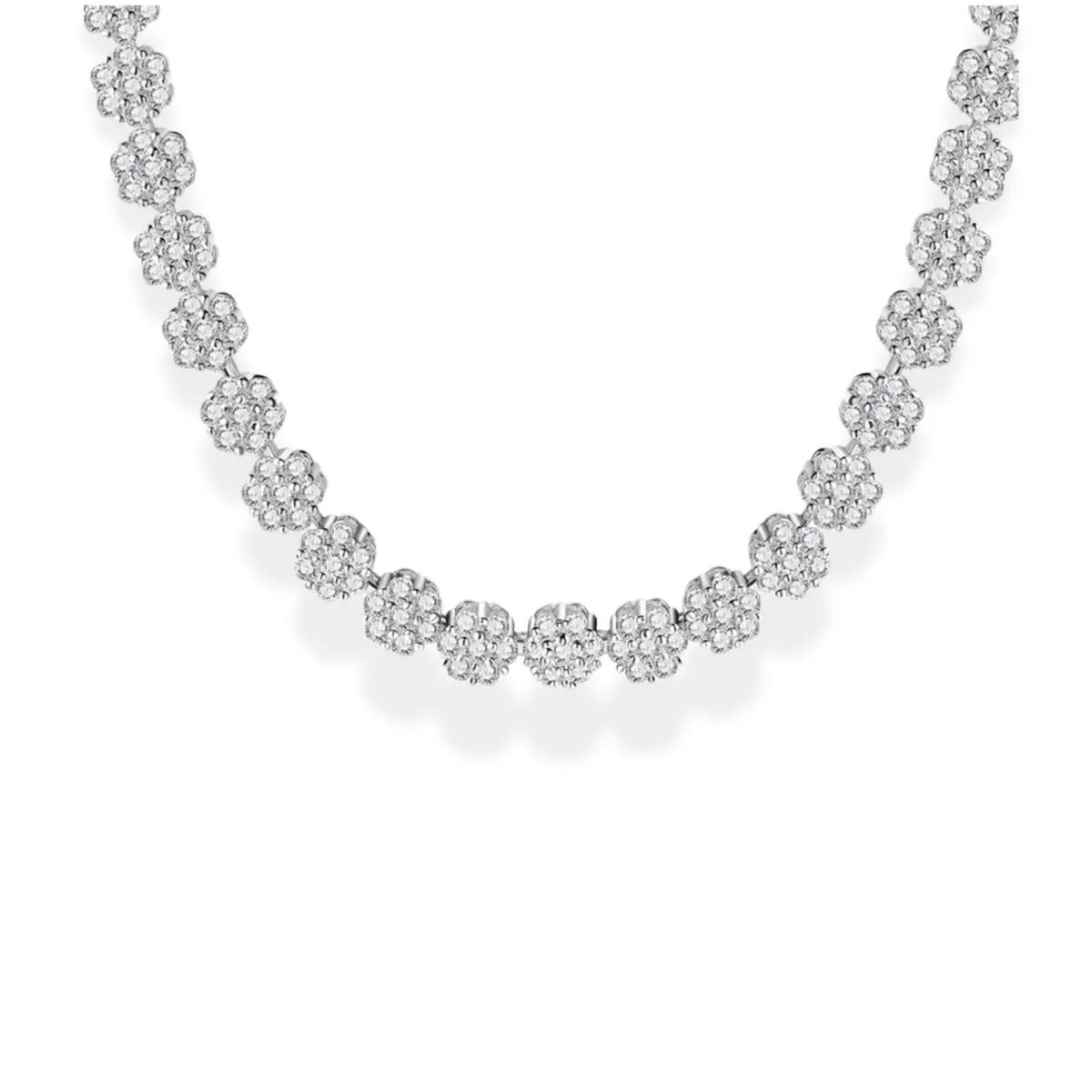 6.4CT Flowers Adjustable Choker Necklace