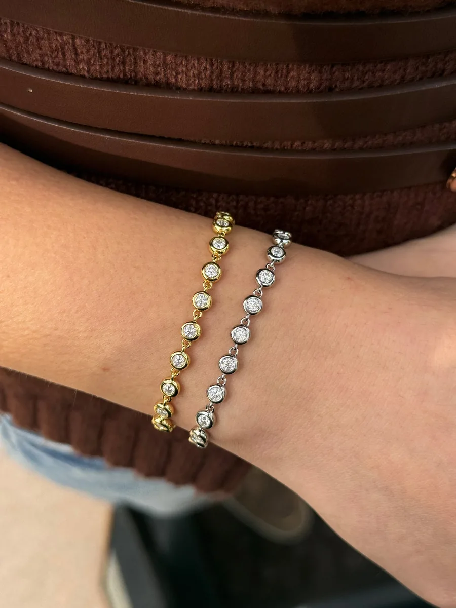 Bezel Chain Bracelet worn