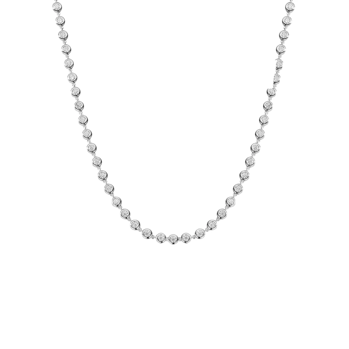 Bezel Tennis Chain Necklace