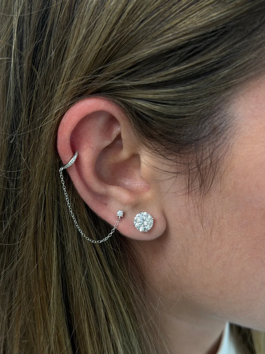 Chain Ear Cuff Earring worn
