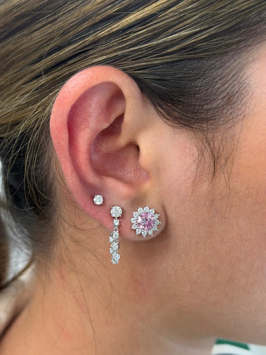 Chain Loop Earrings worn