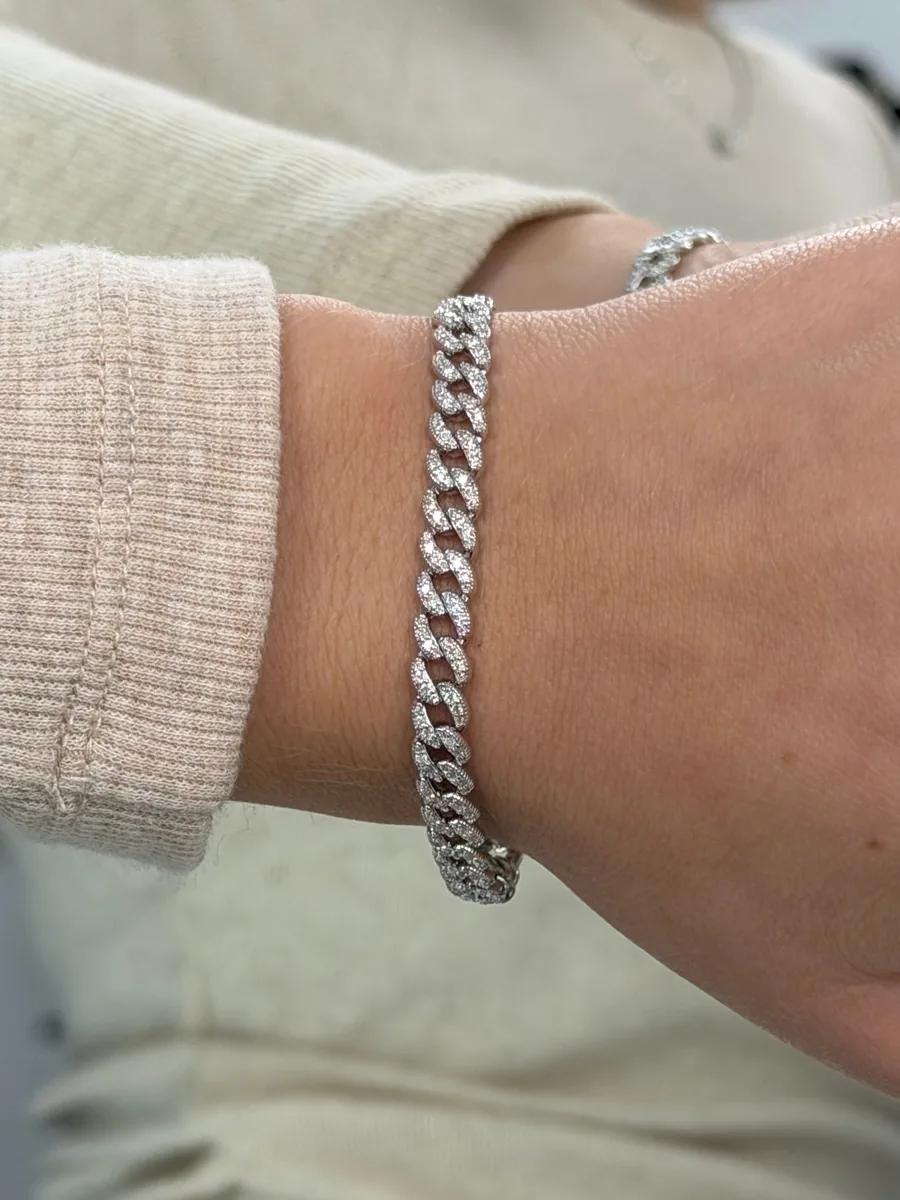 Cuban Chain Bracelet worn