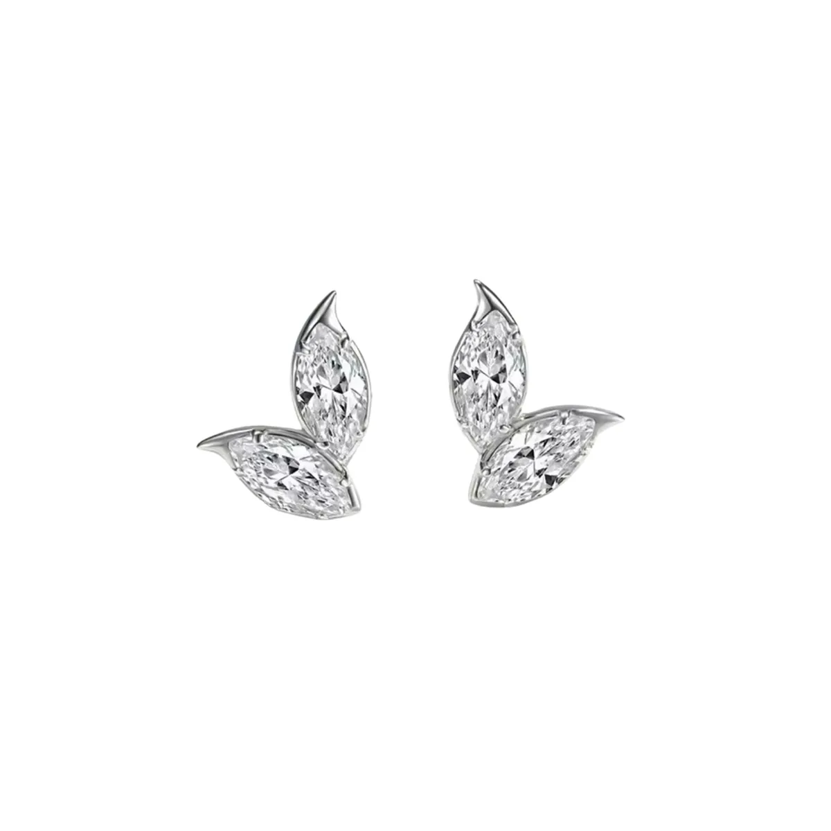 Double Marquise-Cut Stud Earrings