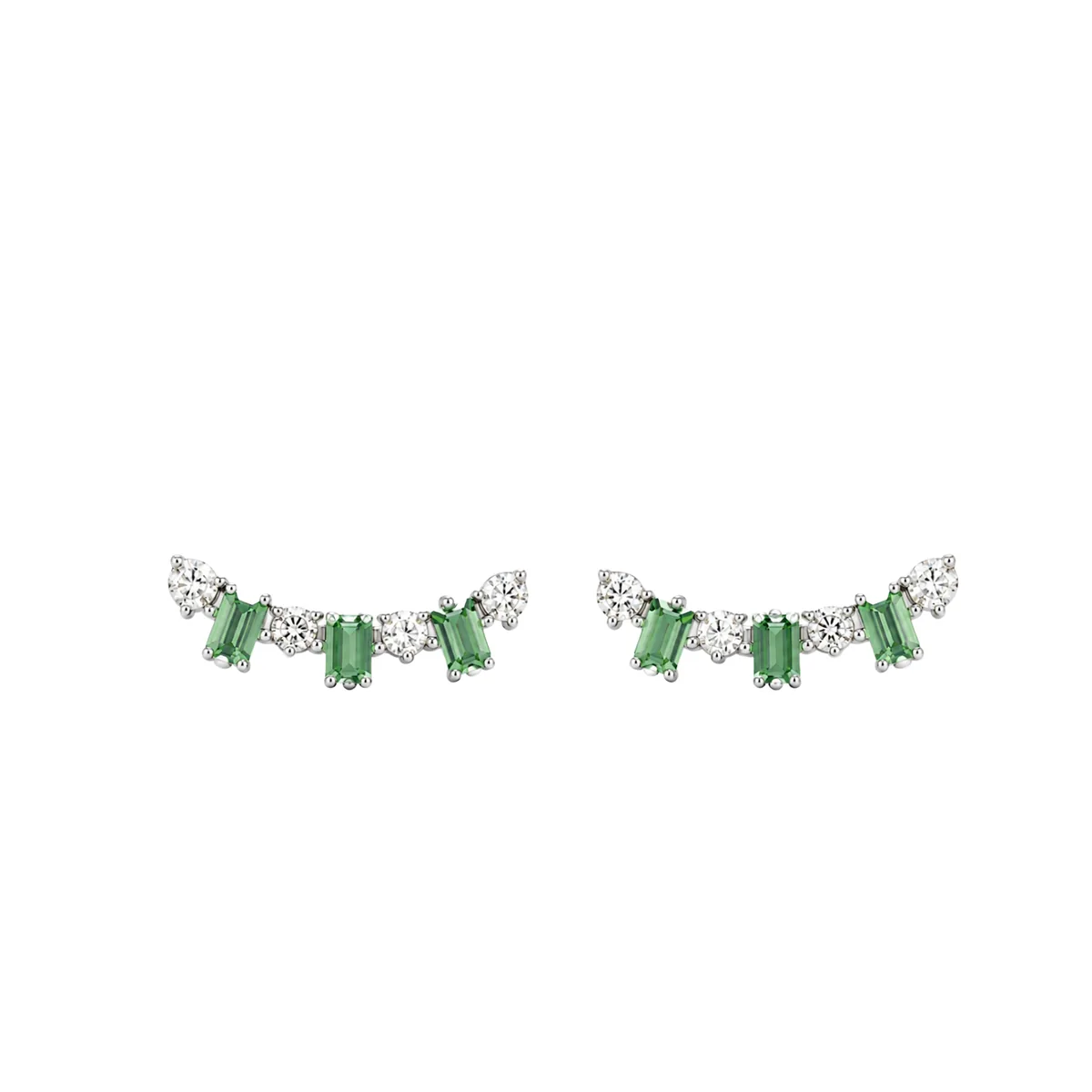 Emerald Spark Ear Climbers earring