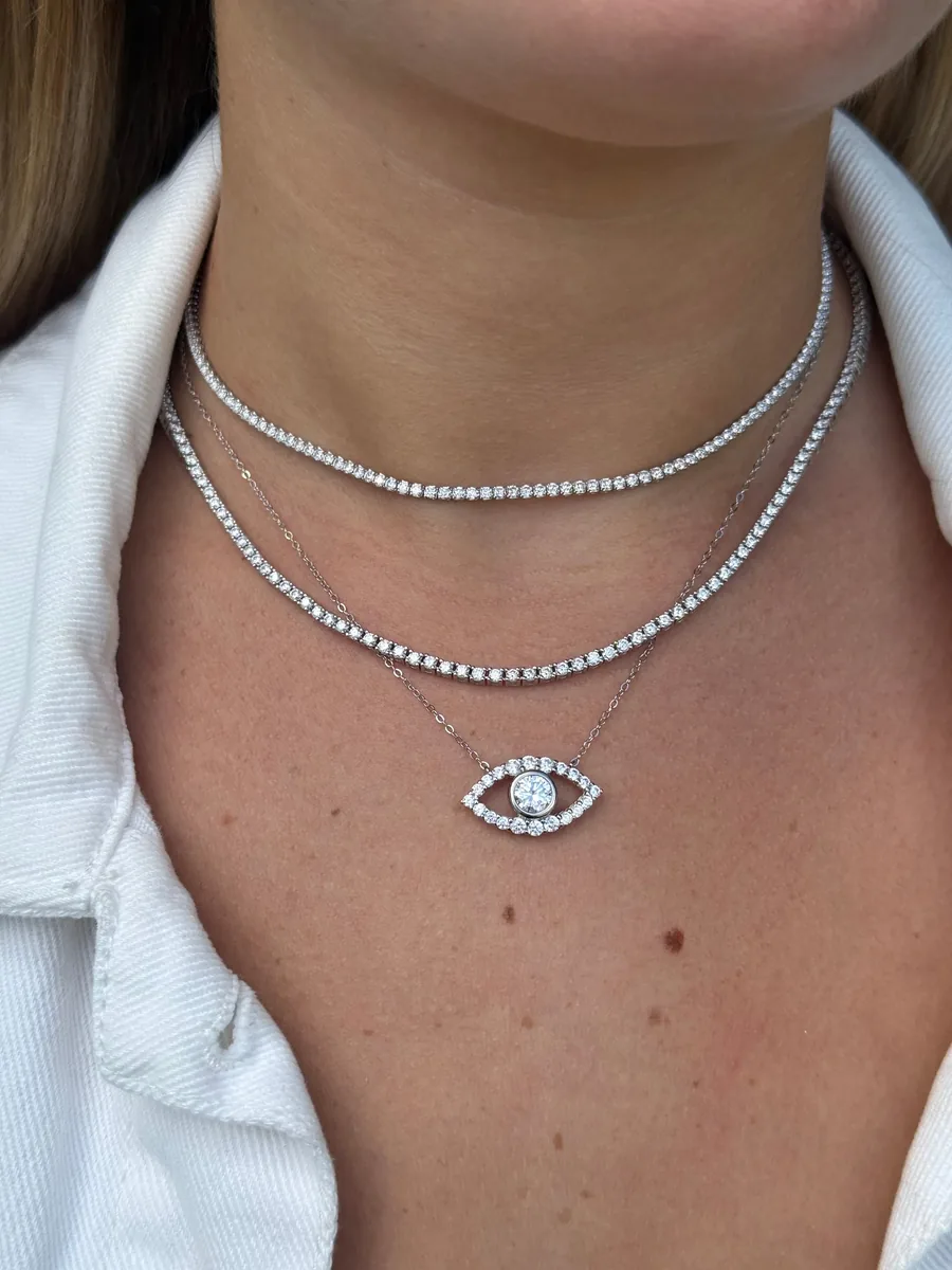 Evil Eye Necklace worn