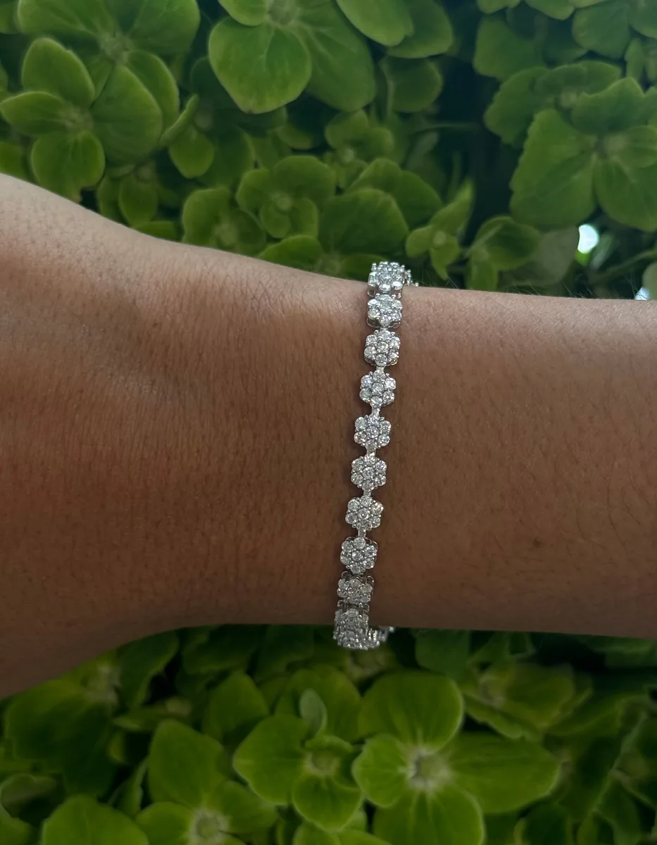Flowers Tennis Bracelet worn