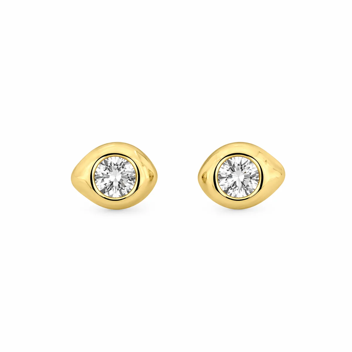 Mini bezel sparkle earrings