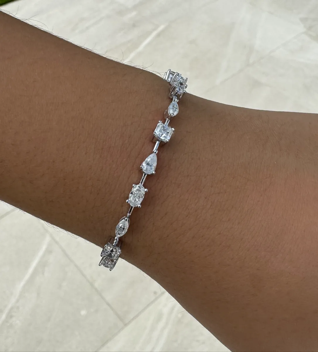 Multi-Cut Tennis Bracelet worn