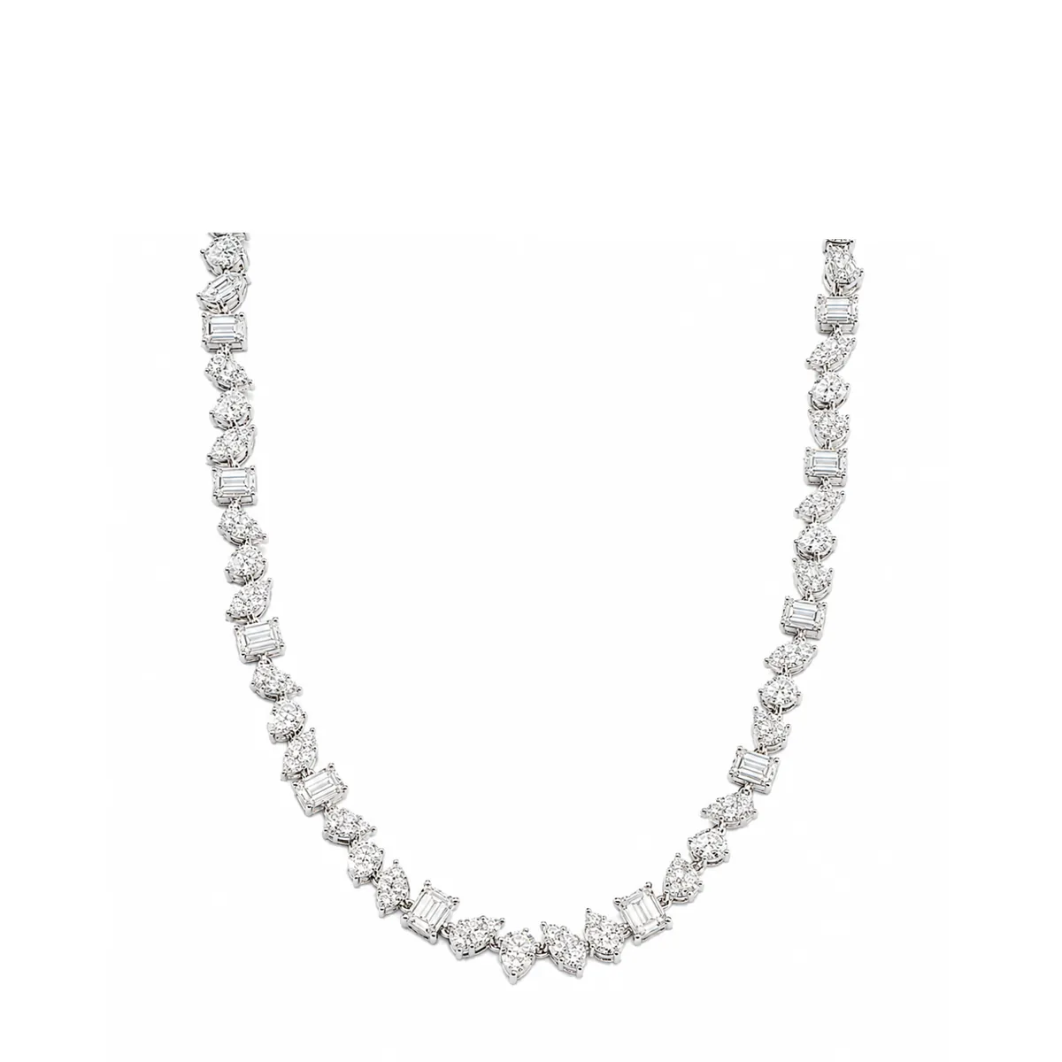 Multi-Cut Tennis Necklace
