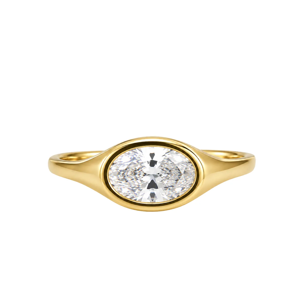 Oval Bezel Pinky Ring
