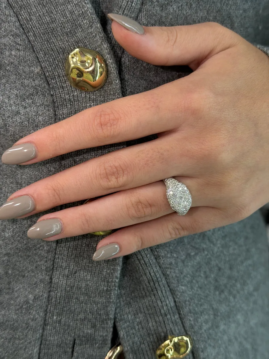Pavé Signet ring worn