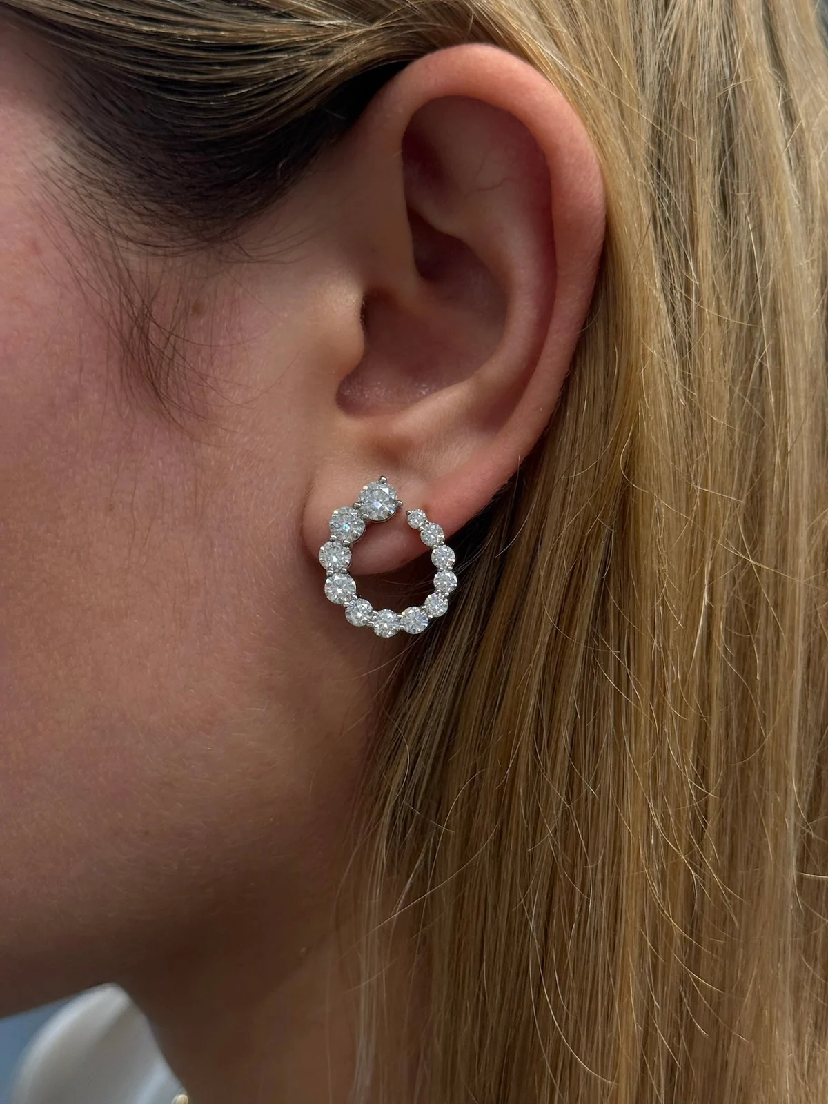 Radiant Halo Earrings worn