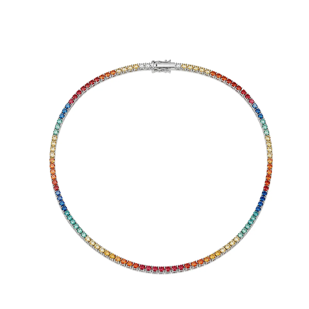 Rainbow Tennis Necklace