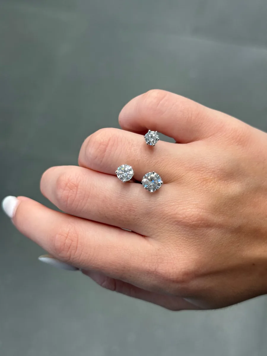 Round Cut Open Adjustable Ring worn
