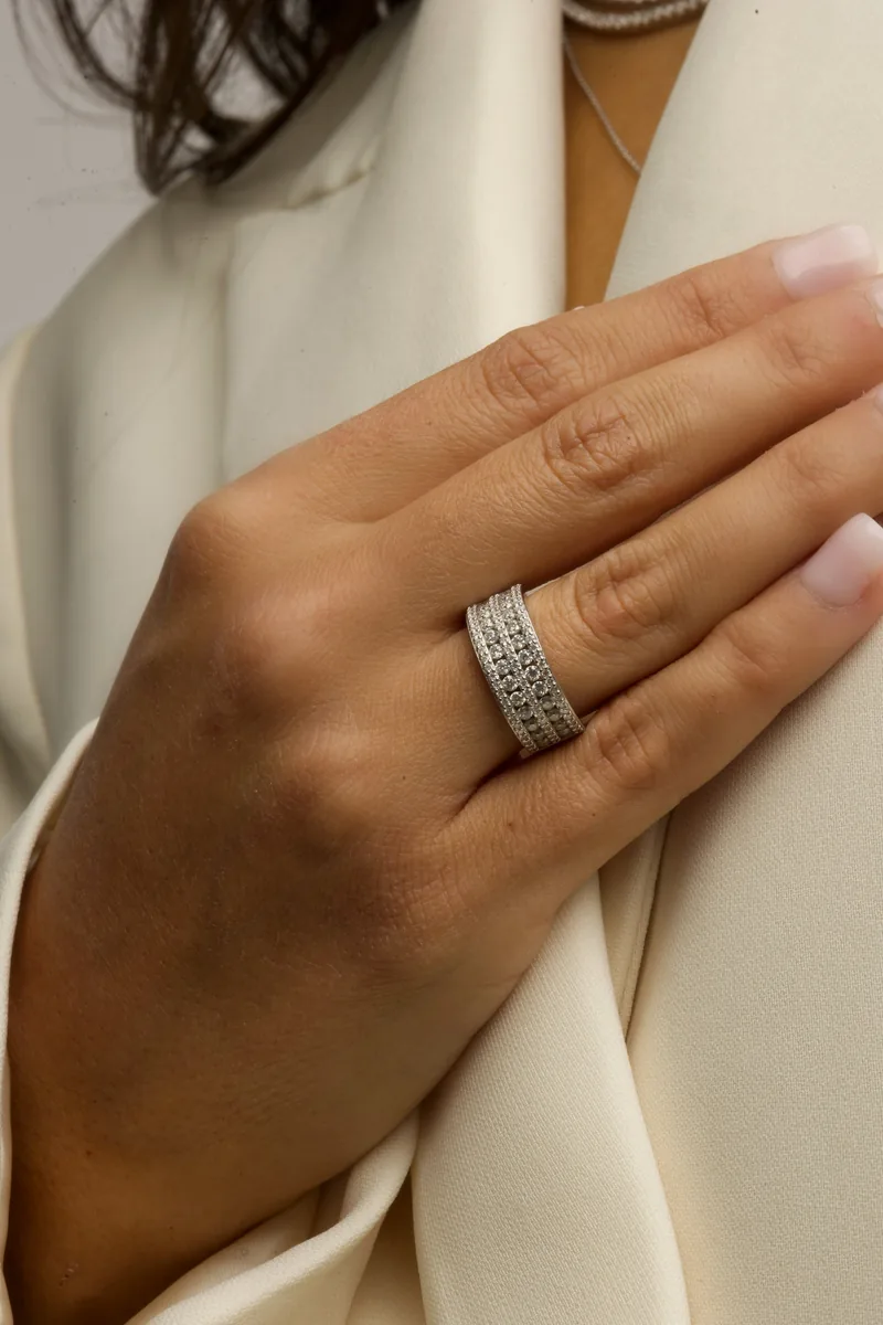 The Ultimate Sparkle Ring worn